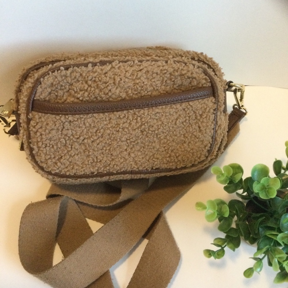 Laundry by Shelli Segal Los Angeles Brown Fur Chic Crossbody Handbag - Picture 4 of 9